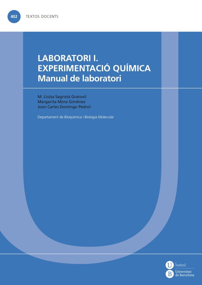 Laboratori I. Experimentació química. Manual de laboratori, de Sagristá Gratovil | portada del libro