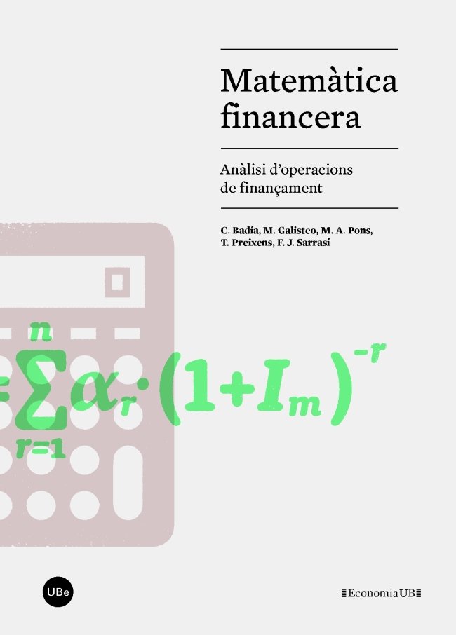 Matemàtica financera, de Varios autores | portada del libro