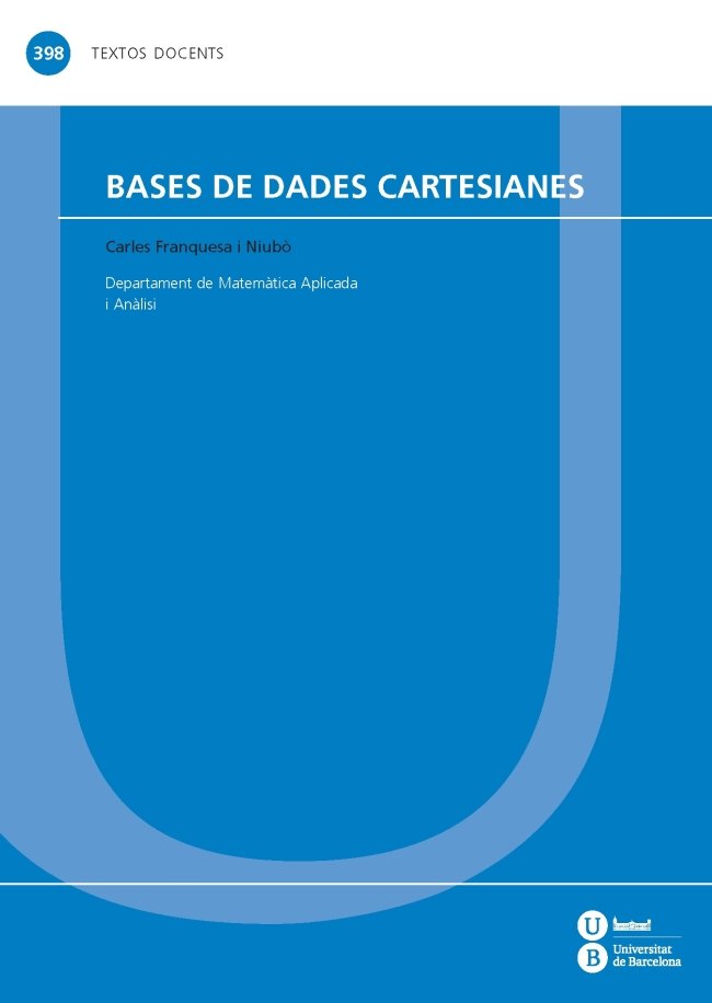 Bases de dades cartesianes, de Franquesa i Niubò, Carles | portada del libro