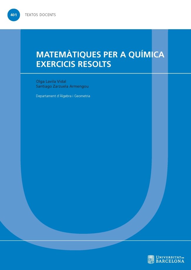 Matemàtiques per a química. Exercicis resolts, de Lavila Vidal | portada del libro