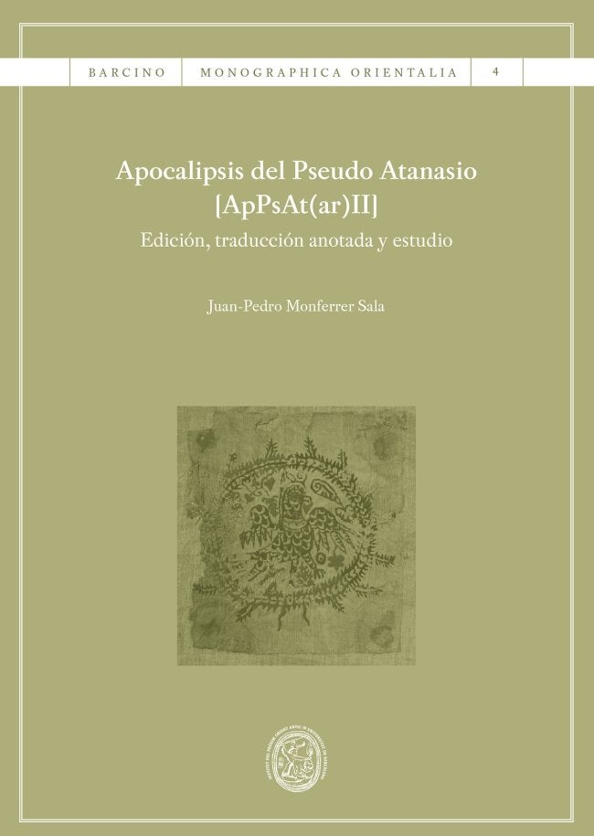 Apocalipsis del Pseudo Atanasio [ApPsAt(ar)II], de Monferrer Sala, Juan-Pedro | portada del libro