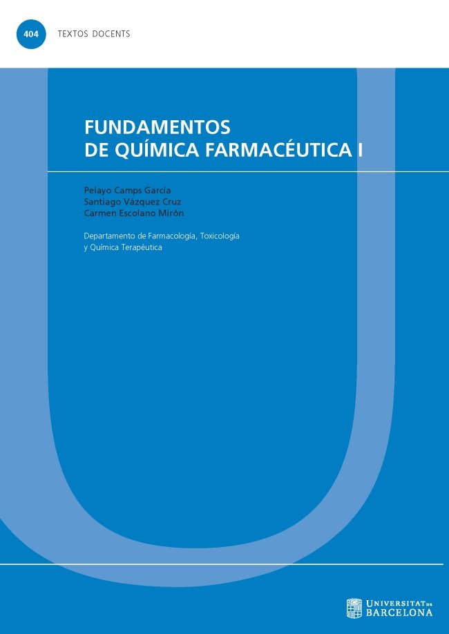 Fundamentos de química farmacéutica I, de Camps García | portada del libro