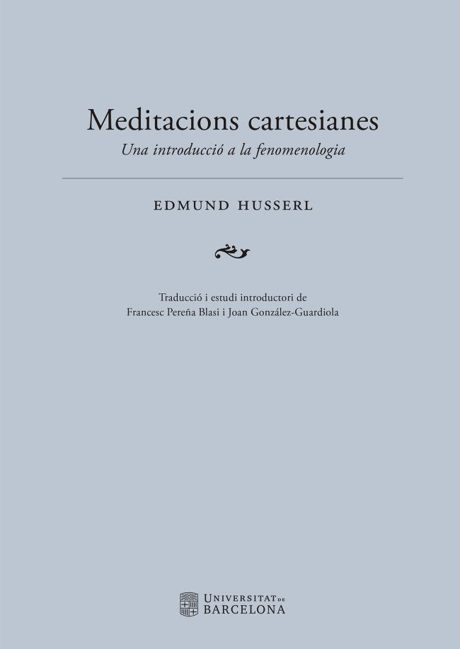 Meditacions cartesianes, de Husserl, Edmund | portada del libro