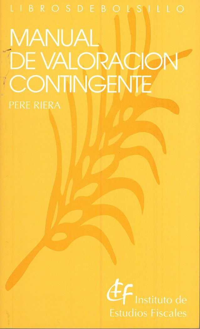 Manual de valoración contingente, de Riera, Pere | portada del libro
