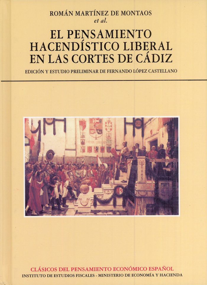 El pensamiento hacendístico liberal en las Cortes de Cádiz, de Martínez de Montaos, Román | portada del libro