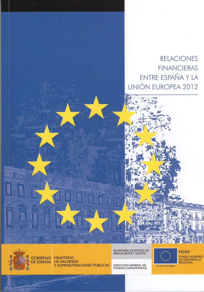 Relaciones financieras entre España y la Unión Europea 2012 | portada del libro