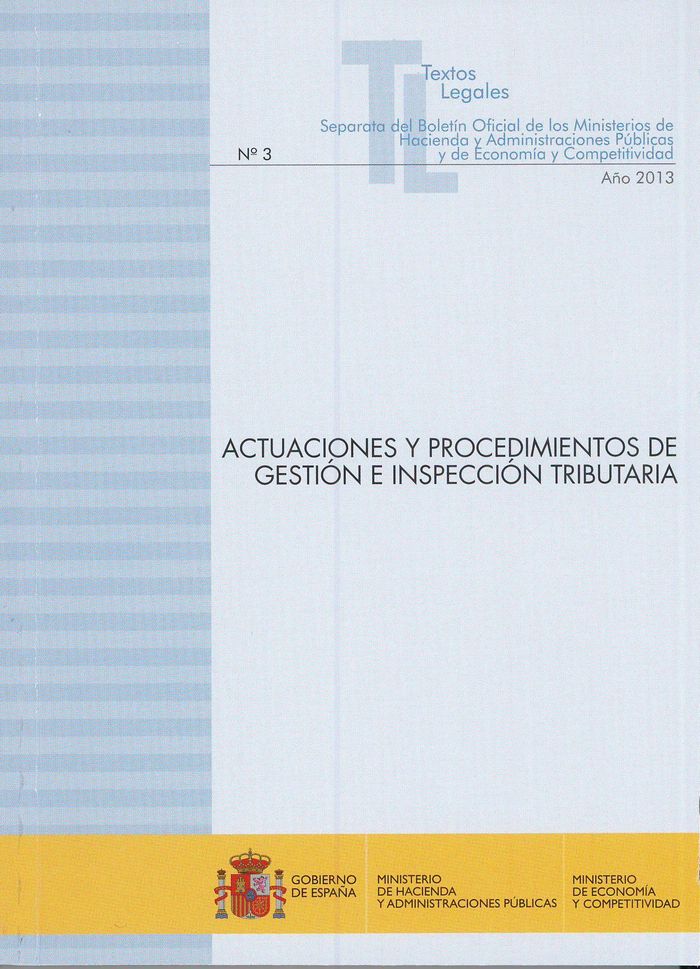 Actuaciones y procedimientos de gestión e inspección tributaria | portada del libro
