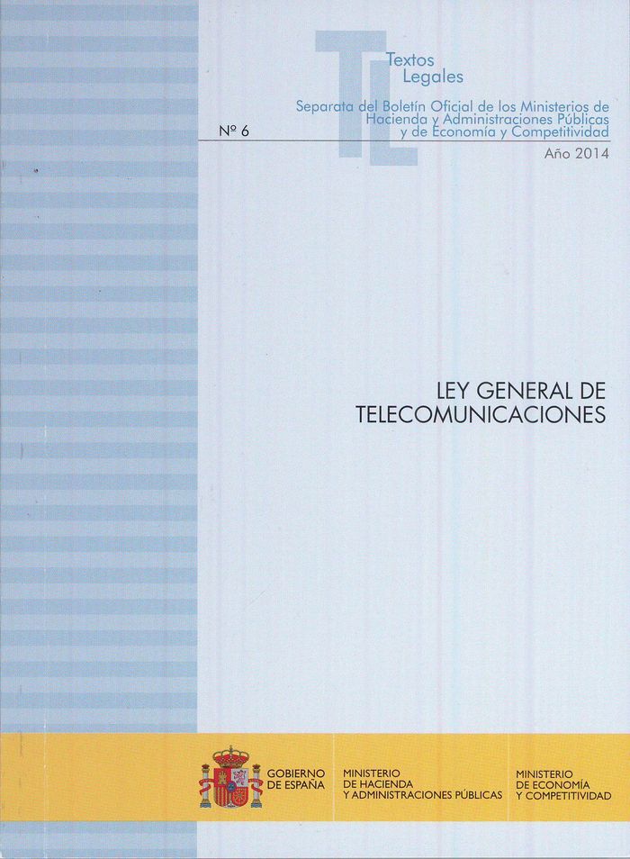 Ley General de Telecomunicaciones, de CENTRO DE PUBLICACIONES | portada del libro