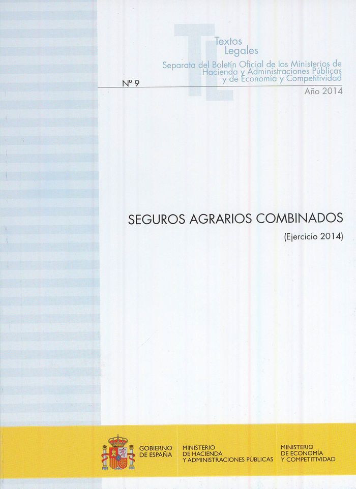 Seguros agrarios combinados. (Ejercicio 2014) | portada del libro
