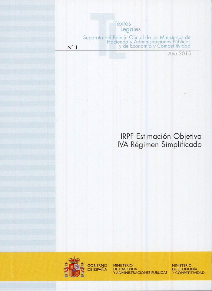 IRPF Estimacíón Objetiva IVA Régimen Simplificado | portada del libro