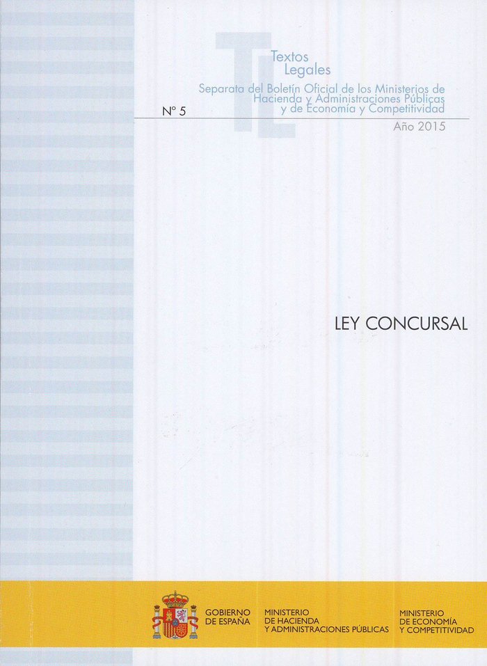 Ley concursal, de CENTRO DE PUBLICACIONES | portada del libro