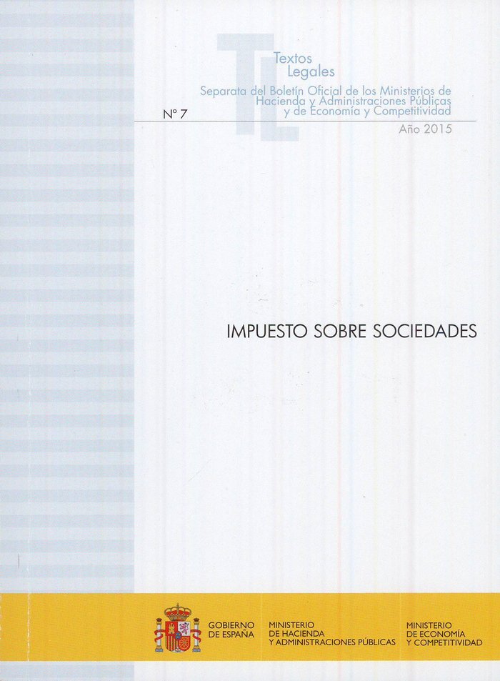 IMPUESTO SOBRE SOCIEDADES, de CENTRO DE PUBLICACIONES | portada del libro