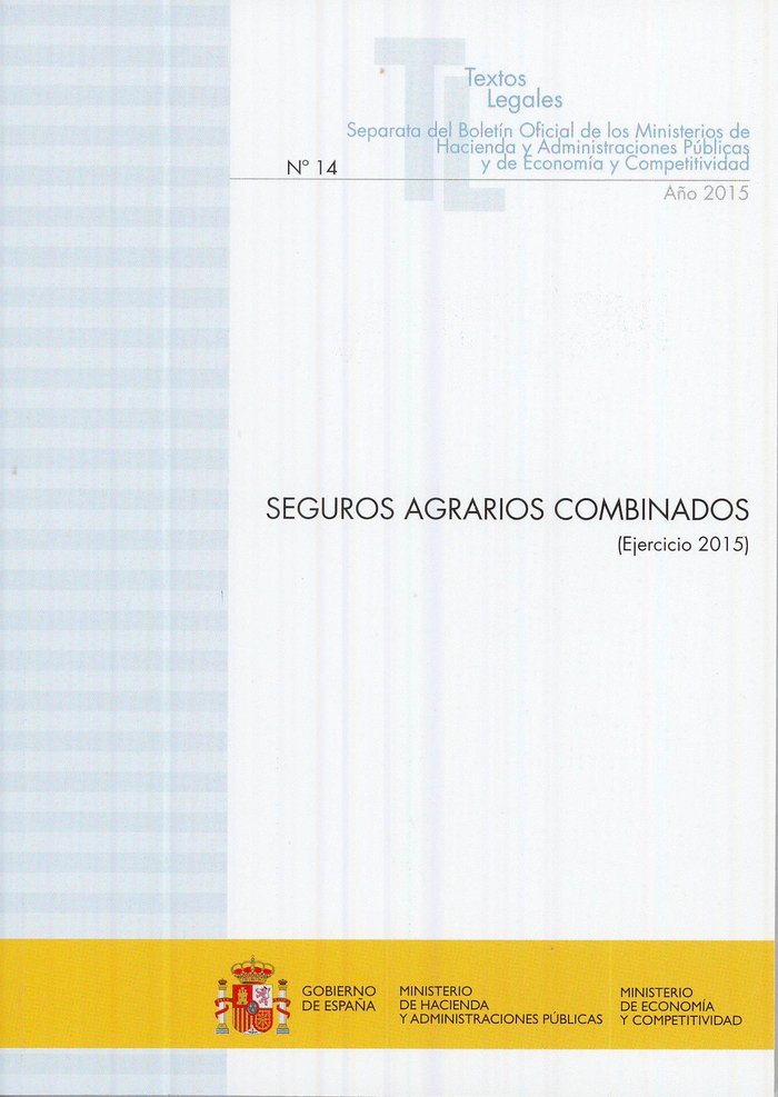 Seguros agrarios combinados | portada del libro
