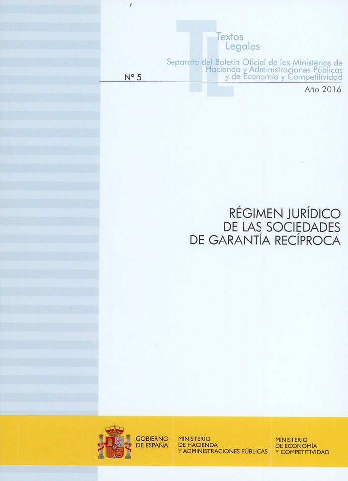 Régimen jurídico de las sociedades de garantía recíproca | portada del libro
