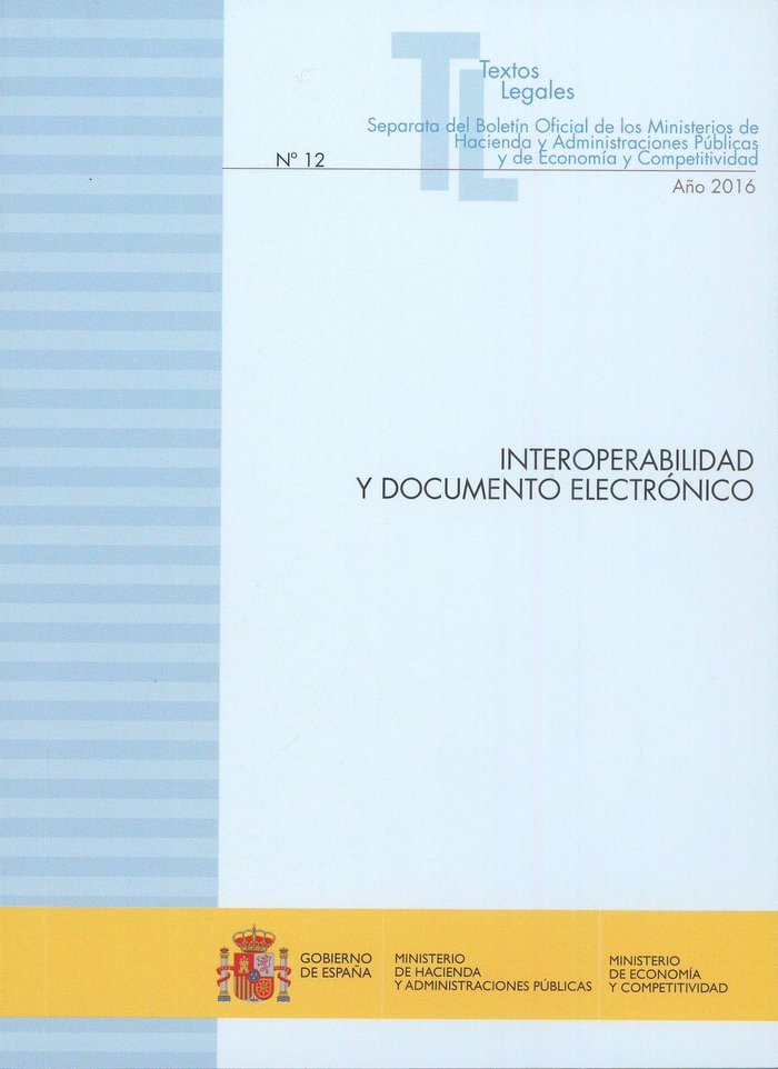 Interoperabilidad y documento electrónico | portada del libro
