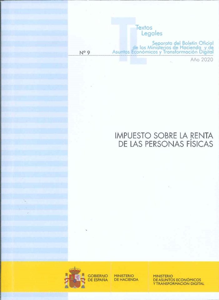IMPUESTO SOBRE LA RENTA DE LAS PERSONAS FISICAS, de DEPARTAMENTO DE REDACCION MINISTERIO DE HACIENDA | portada del libro