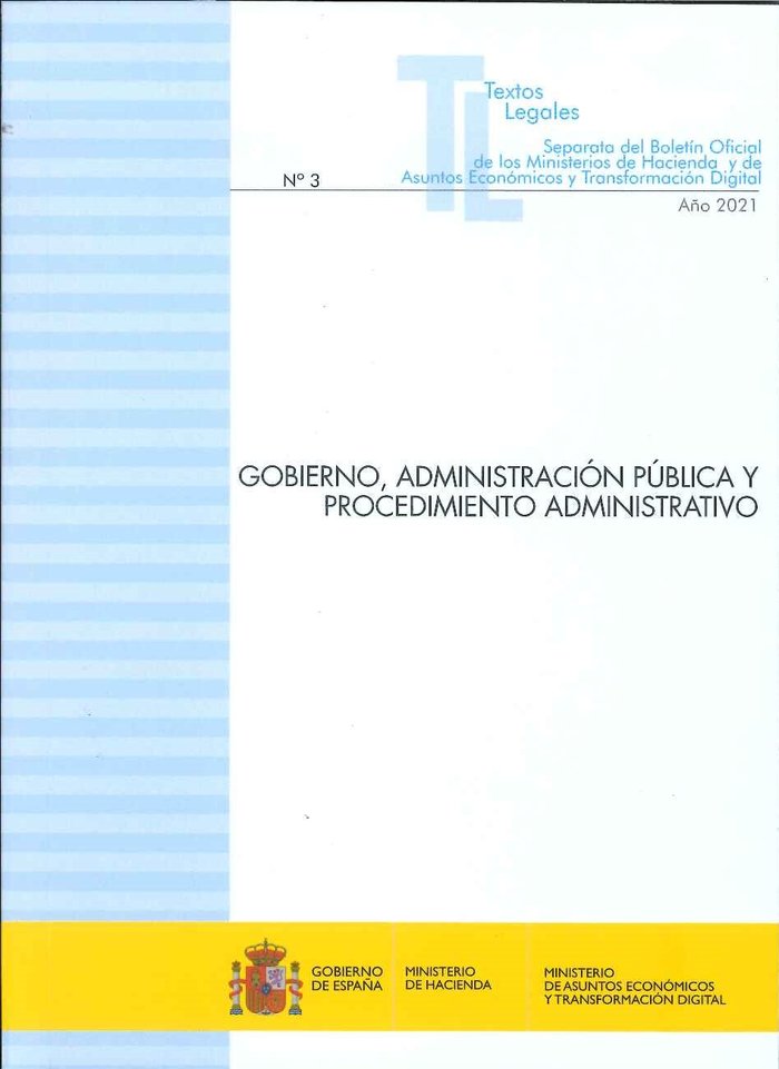 GOBIERNO, ADMINISTRACION PUBLICA Y PROCEDIMIENTO ADMINISTRATIVO 2, de DEPARTAMENTO DE REDACCION MINISTERIO DE HACIENDA | port