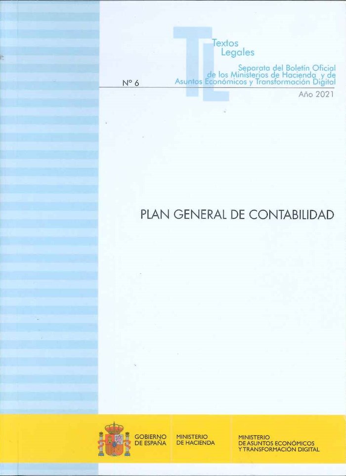 PLAN GENERAL DE CONTABILIDAD 2021, de DEPARTAMENTO DE REDACCION MINISTERIO DE HACIENDA | portada del libro