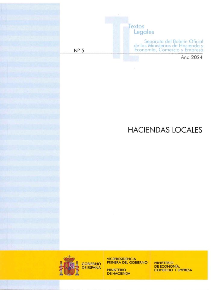 HACIENDAS LOCALES, de TEXTOS LEGALES MINISTERIO DE HACIENDA | portada del libro