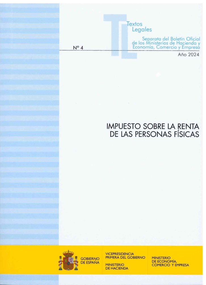 IMPUESTO SOBRE LA RENTA DE LAS PERSONAS FISICAS 2024, de DEPARTAMENTO DE REDACCION MINISTERIO DE HACIENDA | portada del libro