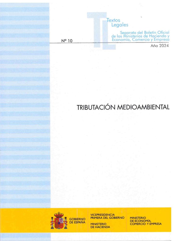 TRIBUTACION MEDIOAMBIENTAL 2024, de DEPARTAMENTO DE REDACCION MINISTERIO DE HACIENDA | portada del libro