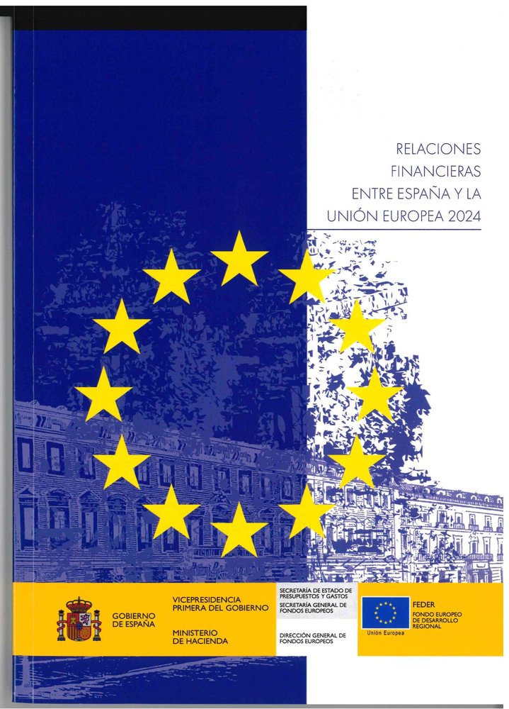 RELACIONES FINANCIERAS ENTRE ESPAÑA Y LA UNION EUROPEA 2024 | portada del libro