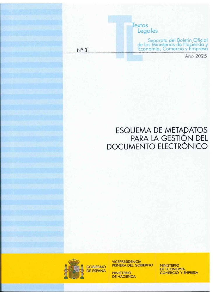ESQUEMA DE METADATOS PARA LA GESTION DEL DOCUMENTO ELECTRON | portada del libro