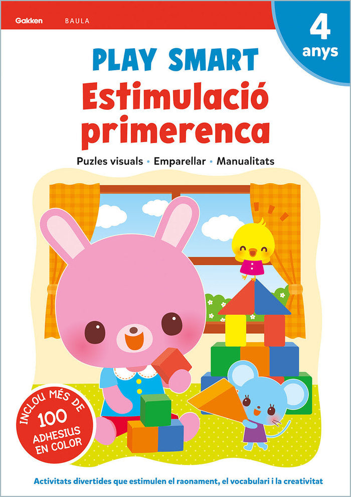 PLAY SMART ESTIMULACIO PRIMERENCA 4 ANYS, de EQUIP GAKKEN | portada del libro