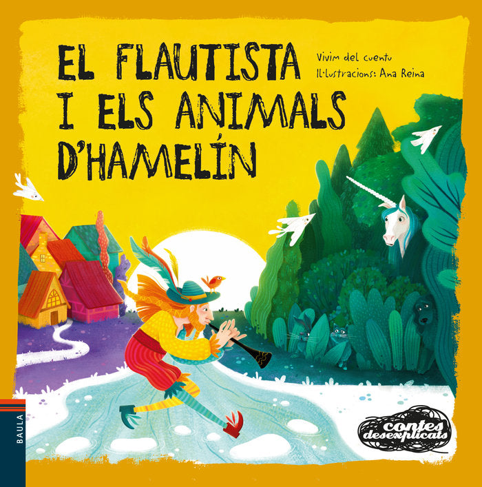 EL FLAUTISTA I ELS ANIMALS D'HAMELIN, de VIVIM DEL CUENTU | portada del libro