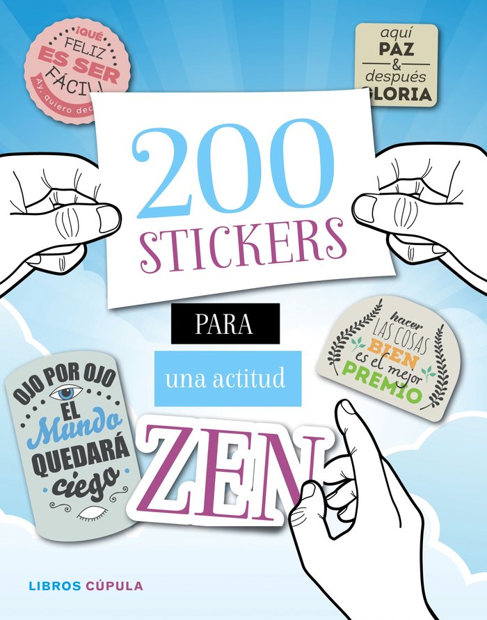 Más de 200 stickers para una actitud zen, de AA. VV. | portada del libro