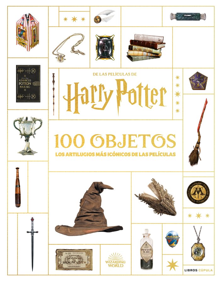 HARRY POTTER EN 100 OBJETOS, de AA. VV. | portada del libro