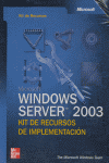 Microsoft Windows Server 2003, de MICROSOFT | portada del libro