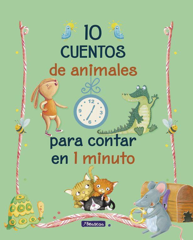 10 cuentos de animales para contar en 1 minuto (Cuentos para contar en 1 minuto), de Varios autores | portada del libro