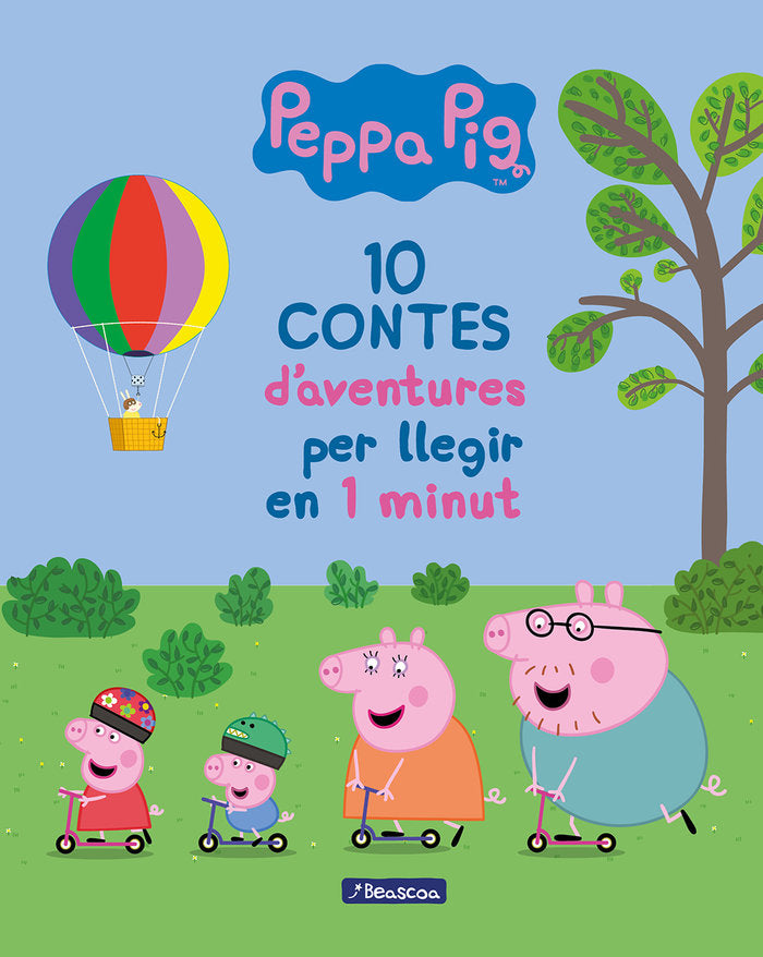 10 contes d'aventures per llegir en 1 minut (Peppa Pig. Recopilatori de contes), de Hasbro | portada del libro