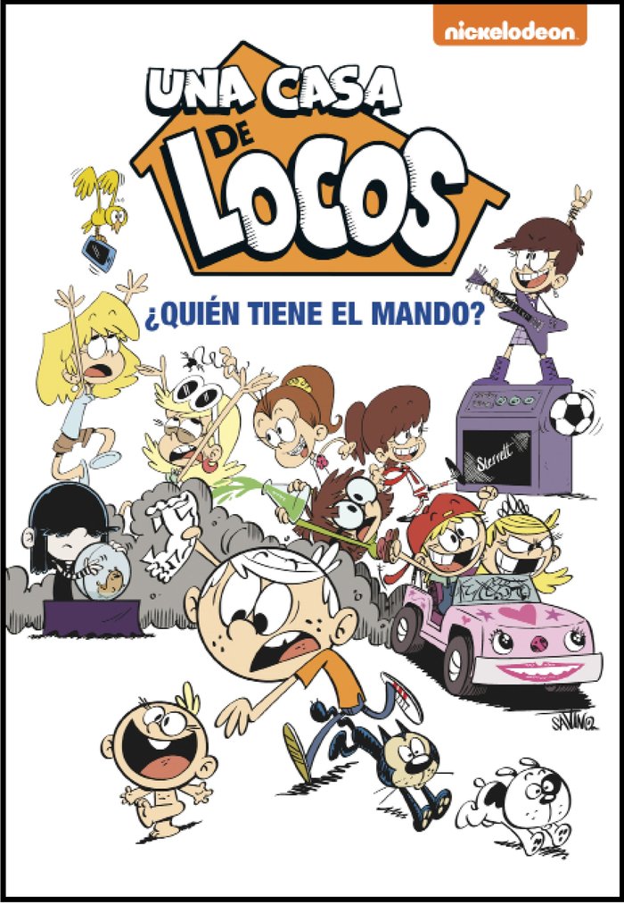 ¿Quién tiene el mando? (Una casa de locos. Cómic  1), de Nickelodeon | portada del libro