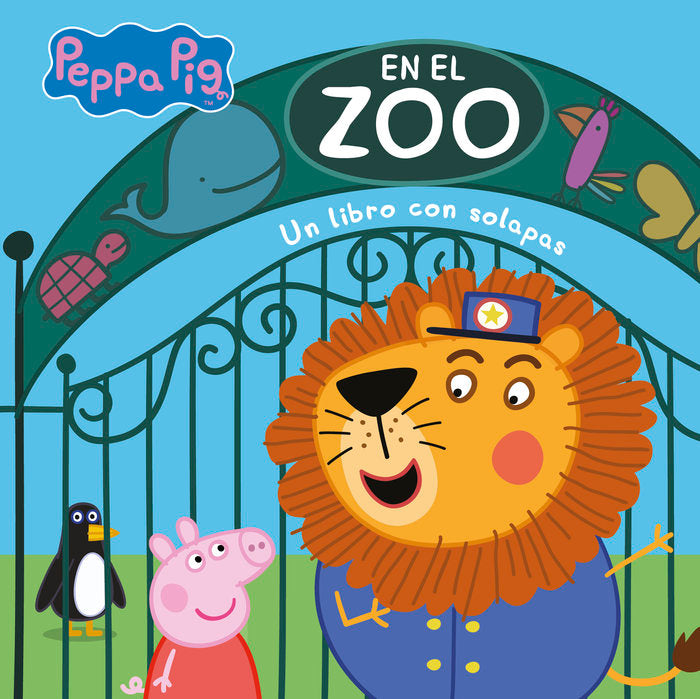 En el zoo (Peppa Pig. Libro de cartón con solapas), de Hasbro | portada del libro