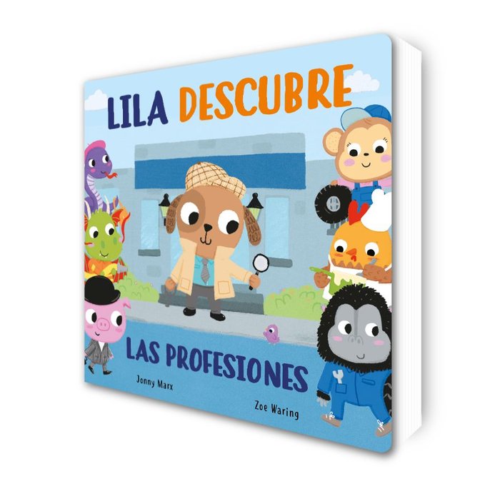 Lila descubre las profesiones (Abre y descubre. Libro de cartón con solapas), de Marx | portada del libro