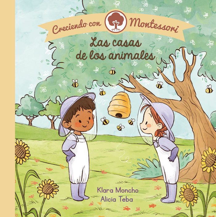 Las casas de los animales (Creciendo con Montessori. Libro de cartón), de Moncho | portada del libro