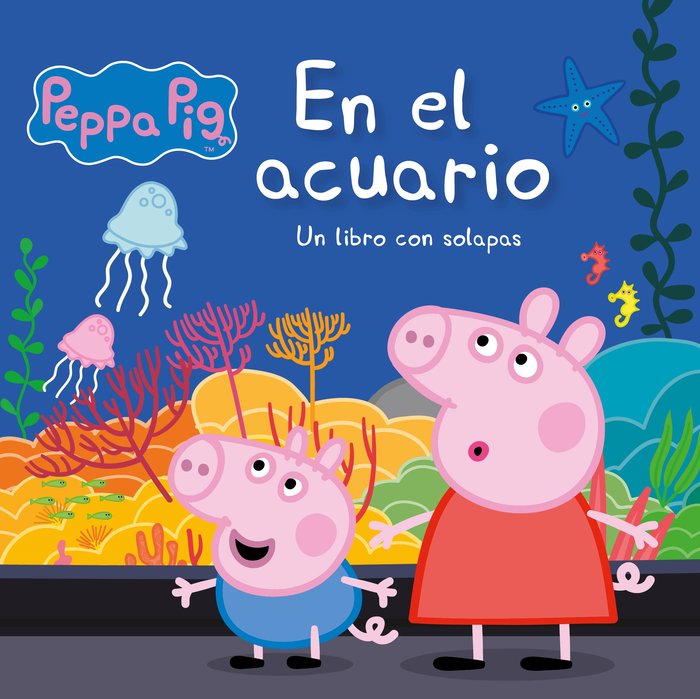 En el acuario (Peppa Pig. Libro de cartón con solapas), de Hasbro | portada del libro