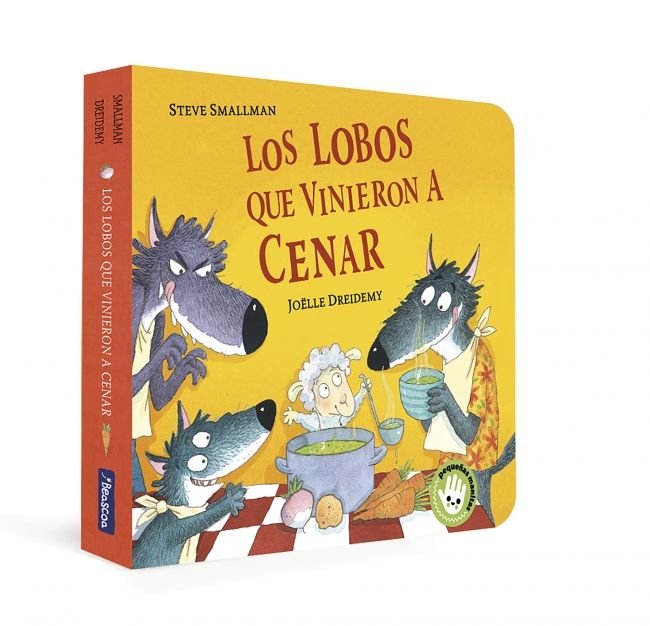 Los lobos que vinieron a cenar (La ovejita que vino a cenar. Libro de cartón), de Smallman | portada del libro
