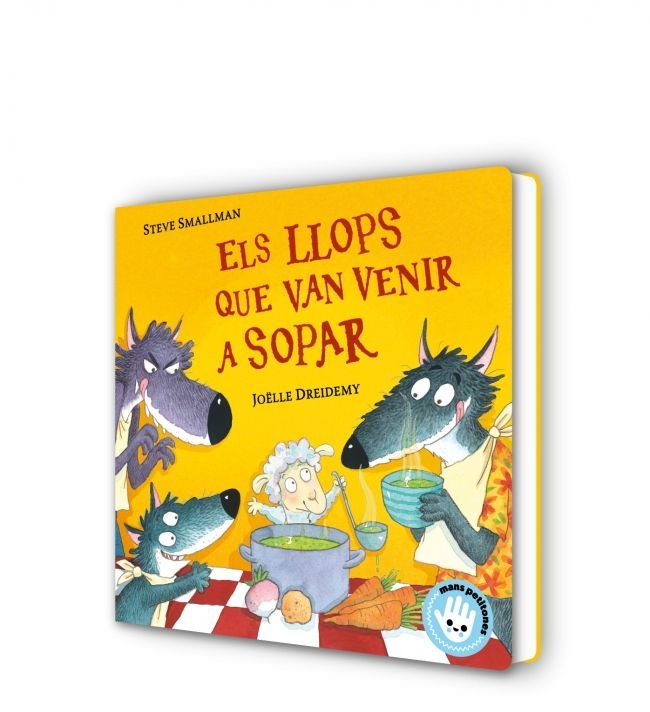 Els llops que van venir a sopar (L'ovelleta que va venir a sopar. Llibre de cartró), de Smallman | portada del libro