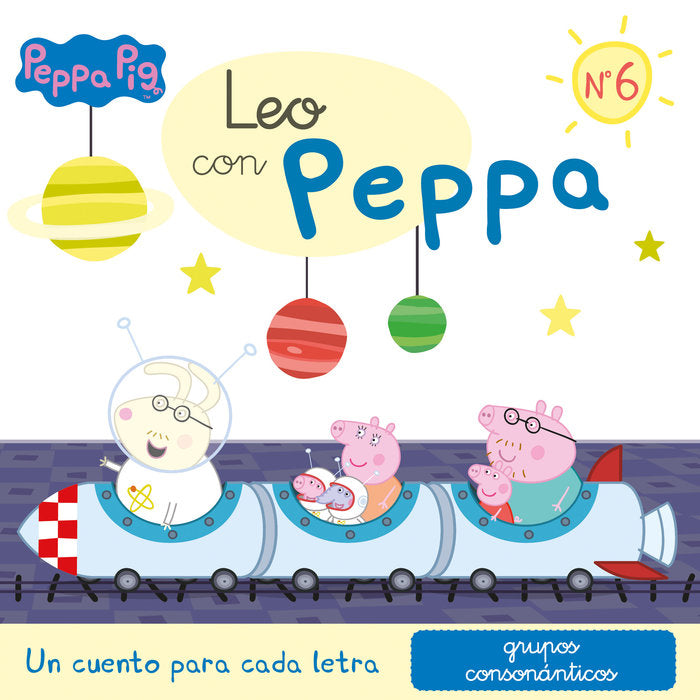 Leo con Peppa. Un cuento para cada letra: Grupos consonánticos (Peppa Pig. Lectoescritura), de Hasbro | portada del libro