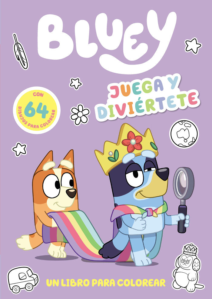 Juega y diviértete. Libro para colorear a Bluey y sus amigos. 64 dibujos fáciles y bonitos (edición en español) (Bluey.), de 