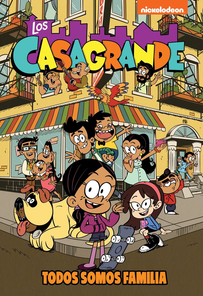 Todos somos familia (Los Casagrande - Una Casa de Locos. Cómic  1), de NICKELODEON | portada del libro