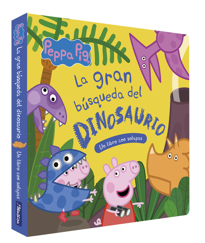 La gran búsqueda del dinosaurio (Peppa Pig. Libro de cartón con solapas), de HASBRO | portada del libro