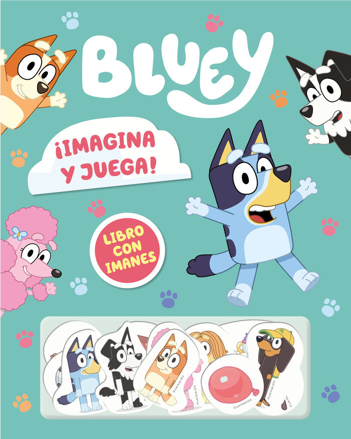 ¡Imagina y juega! Libro con imanes (Bluey. Libro juguete), de BLUEY | portada del libro