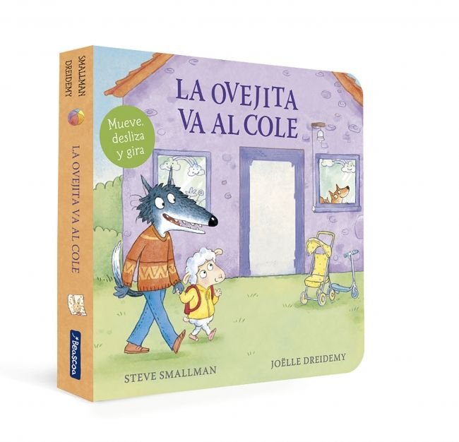 La ovejita va al cole (La ovejita que vino a cenar. Libro de cartón con mecanismos), de SMALLMAN | portada del libro