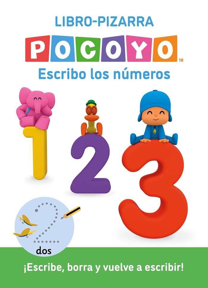 Escribo los números (Libro-pizarra) (Pocoyó. Lectoescritura), de ANIMAJ | portada del libro