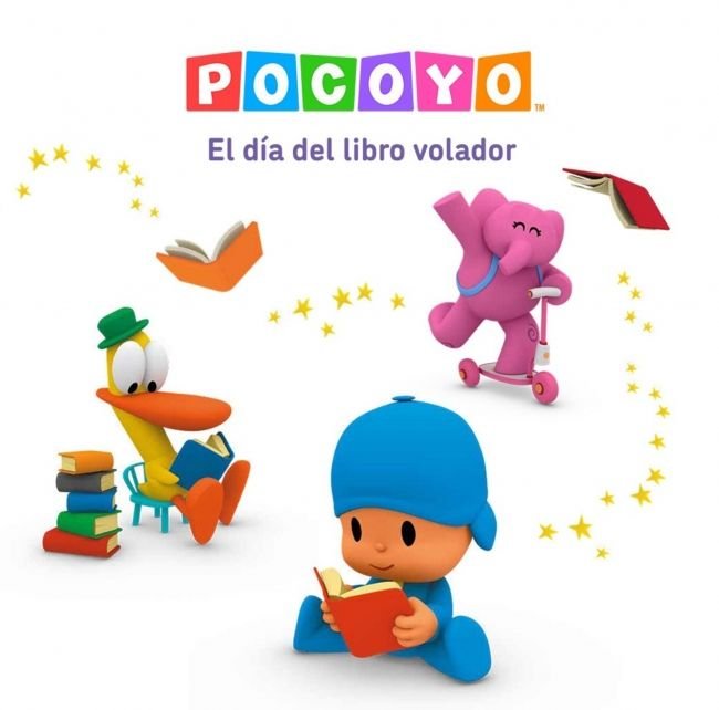 El día del libro volador (Pocoyó. Un cuento), de ANIMAJ | portada del libro