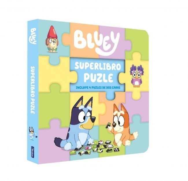 Superlibro puzzle. 4 puzles de dos caras para leer y jugar (Bluey. Libro juguete), de BLUEY | portada del libro